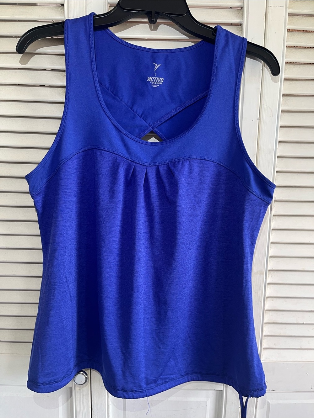 Old Navy Royal Blue Women's Performance Tank Top with Drawstring